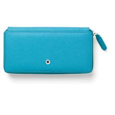Graf-von-Faber-Castell - Geldbörse für Damen mit Reißverschluss Epsom, Gulf Blue