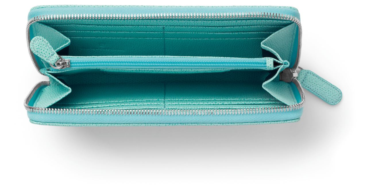 Graf-von-Faber-Castell - Damenbörse Epsom mit Reißverschluss, Turquoise