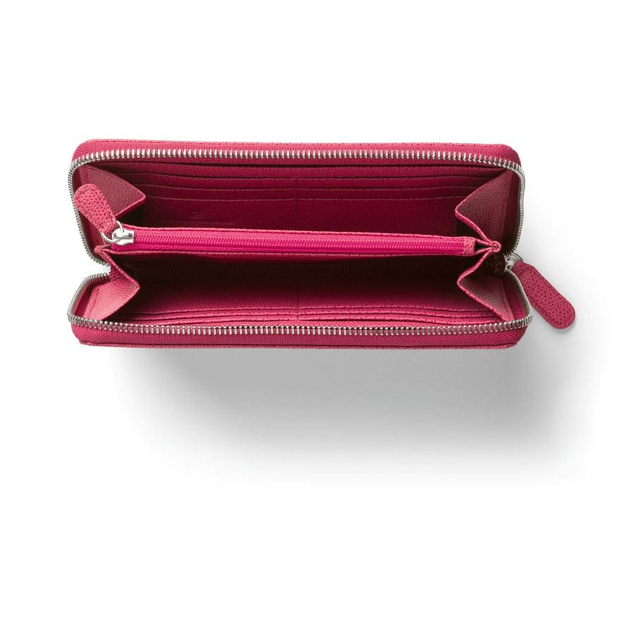 Graf-von-Faber-Castell - Geldbörse für Damen mit Reißverschluss Epsom, Electric Pink