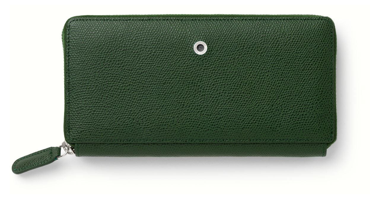 Graf-von-Faber-Castell - Geldbörse für Damen mit Reißverschluss Epsom, Olive Green