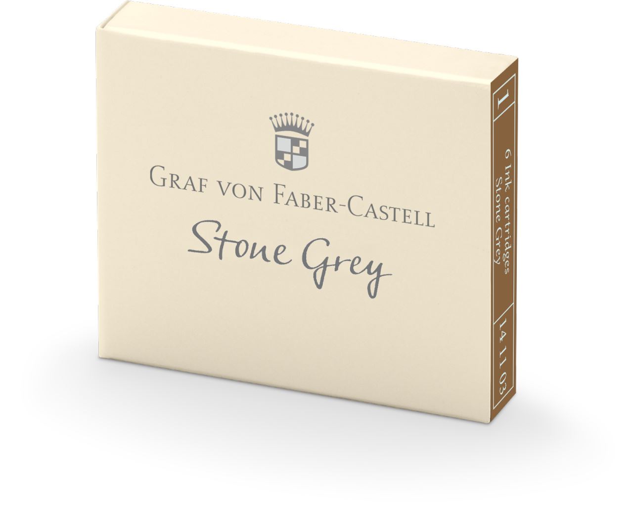 Graf-von-Faber-Castell - 6 Tintenpatronen, Stone Grey