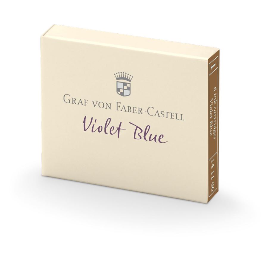 Graf-von-Faber-Castell - 6 Tintenpatronen, Violet Blue