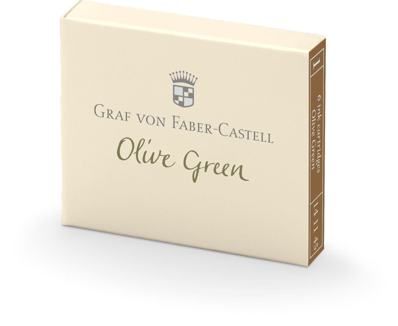 Graf-von-Faber-Castell - 6 Tintenpatronen, Olive Green