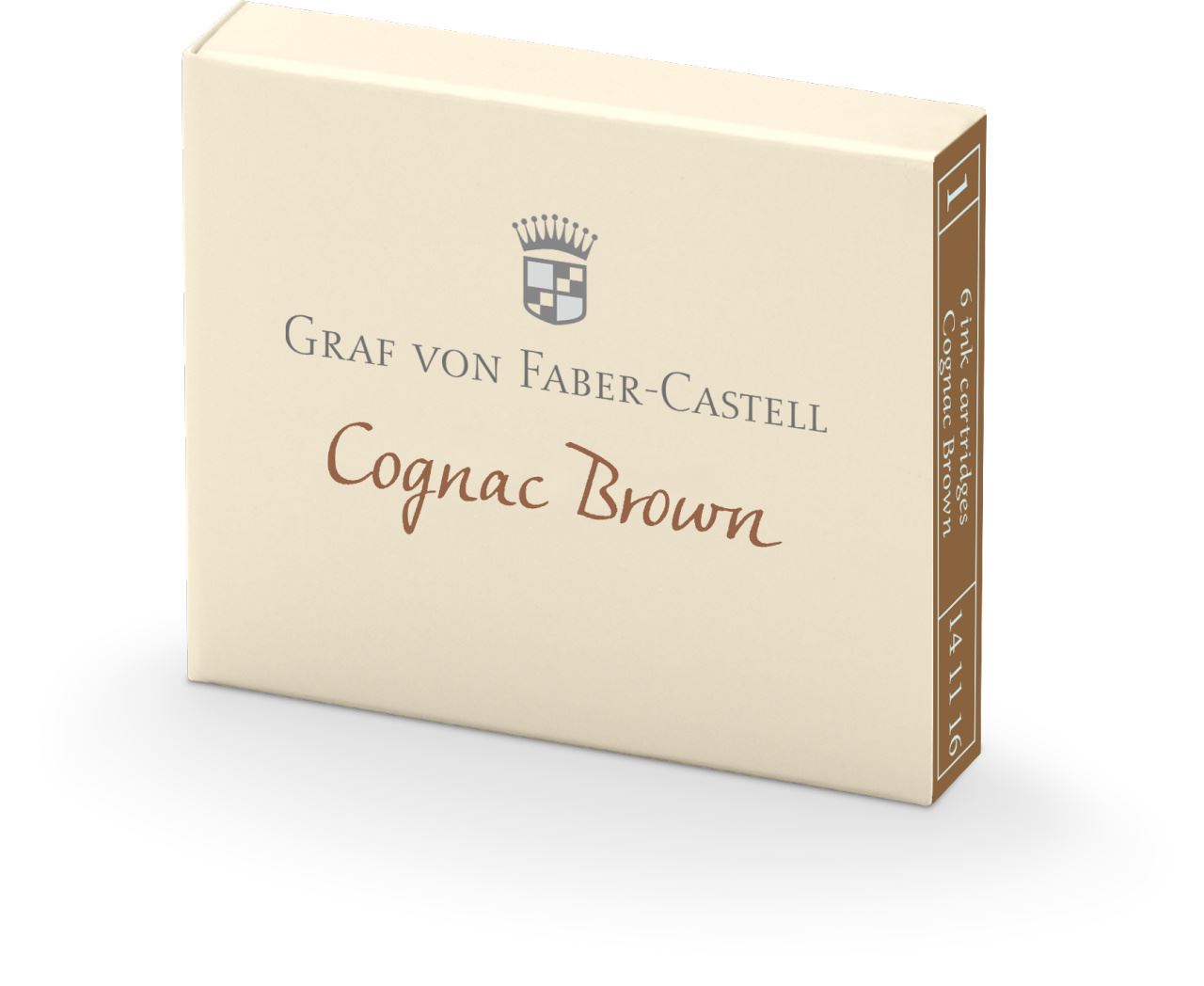 Graf-von-Faber-Castell - 6 Tintenpatronen, Cognac Brown