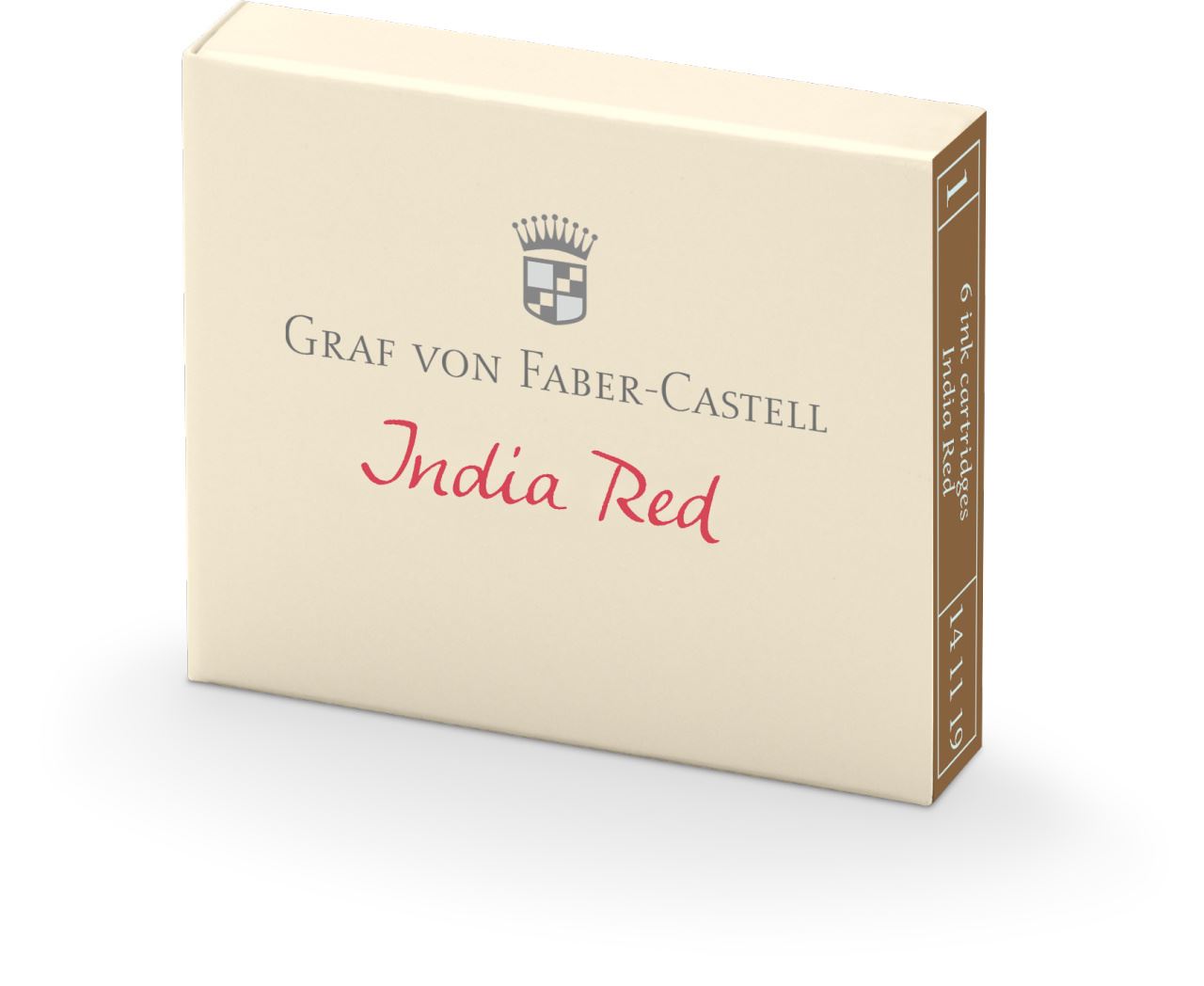 Graf-von-Faber-Castell - 6 Tintenpatronen, India Red