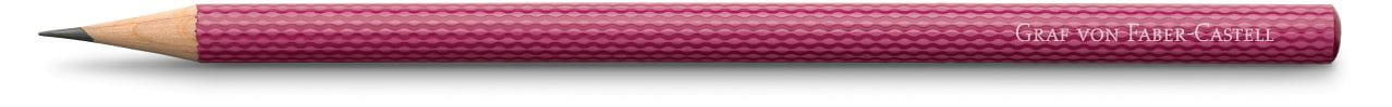 Graf-von-Faber-Castell - 3 holzgefasste Bleistifte Guilloche, Electric Pink