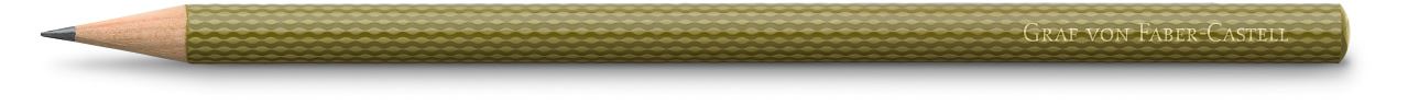Graf-von-Faber-Castell - 3 holzgefasste Bleistifte Guilloche, Olive Green