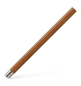 Graf-von-Faber-Castell - 5 Ersatzbleistifte  Perfekter Bleistift, platiniert, Braun