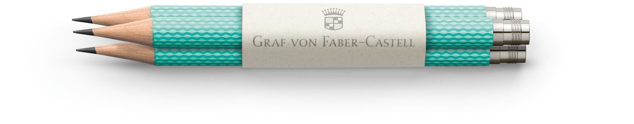Graf-von-Faber-Castell - 3 Taschenbleistifte Guilloche, Turquoise