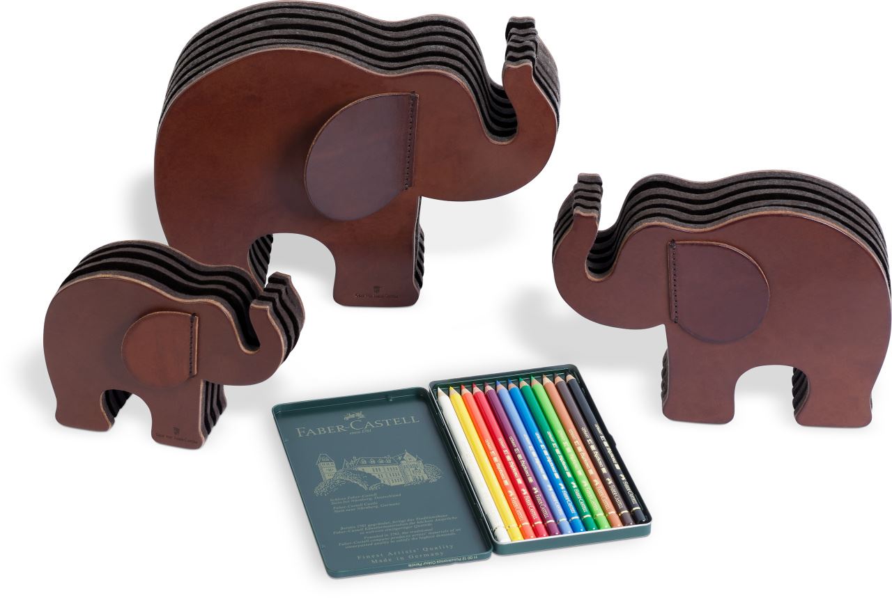 Graf-von-Faber-Castell - Stifteköcher Elefant klein, Dunkelbraun